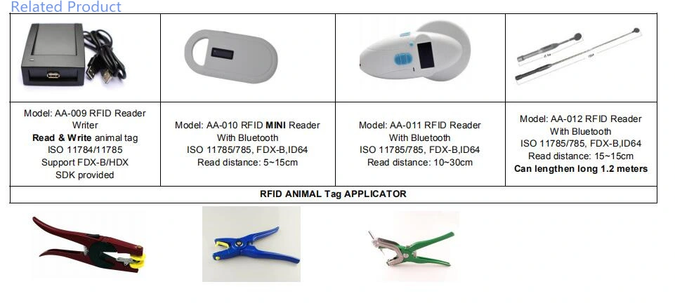 134.2kHz Fdx-B RFID Microchip RFID Animal Tag for Pet Identification