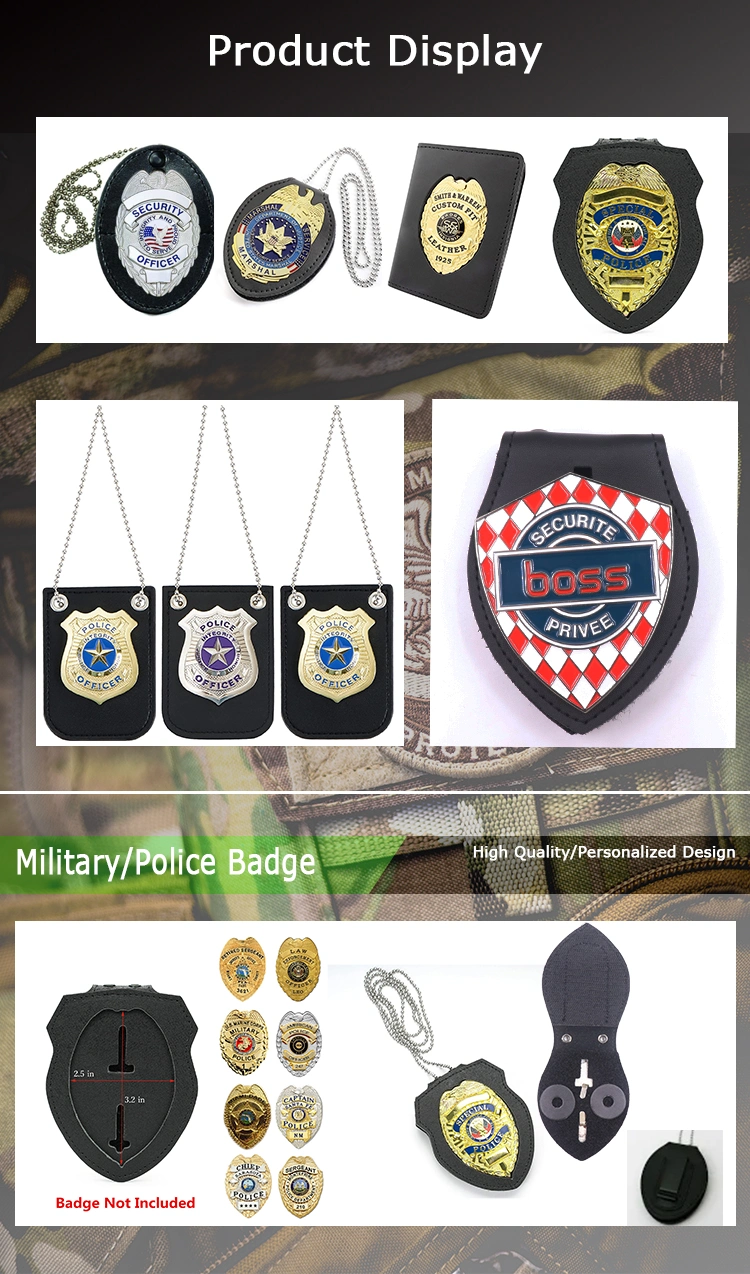 Luxury Owan St Promotion Gift Military Office China Factory Custom Logo Metal Crafts Police Awards Belt Chain Security School Military Badge